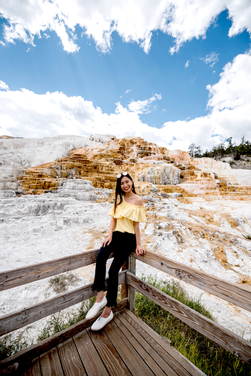 [美國-黃石國家公園(Yellowstone)-景點] 必訪/猛獁溫泉區(Mammoth Hot spring) / 世界上目前最大的碳酸沈積溫泉