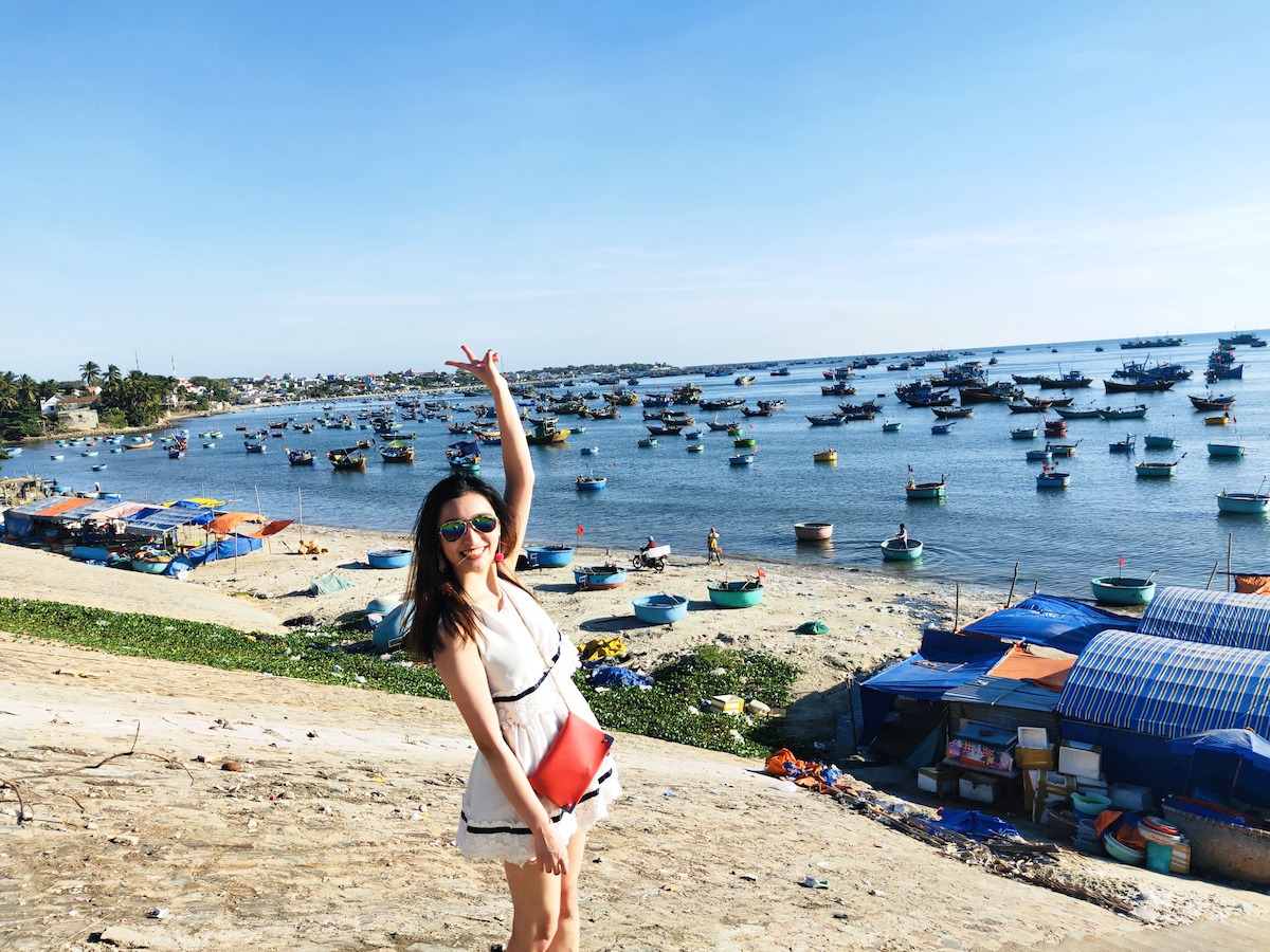 [越南美奈Mui Ne(潘切Phan Thiet)-景點] 乘坐超可愛的圓形漁船/美奈漁港(Muine Fishing Village)